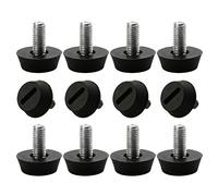 sourcing map 12 Pcs Pieds de Nivellement Meuble Réglable M6 x 13 x 20mm Pied de Meuble pour Meubles, Protection de Sol pour Pieds de Chaise et de Canapé