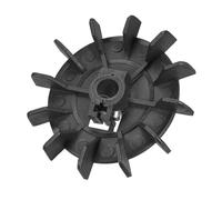 sourcing map 12 Turbine Plastique Moteur Ventilateur Roue 13,5-14mm Id Noir | Chaleur Dissipation Ailette Rond