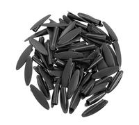 sourcing map 120Pcs Bouchons de Trous de Poche en Plastique, Capuchons de Trous Inclinés de 9 mm pour Accessoires D'Outil de Travail du Bois, Noir