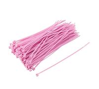 sourcing map 120pcs Câble Serrage Collier 6 Pouce x 0.1 Pouce Autobloquant Nylon Attache Enveloppes Rose
