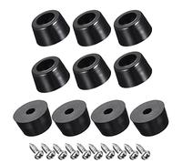 sourcing map 12mm L x 7mm H Rond Caoutchouc Pare-Chocs Pieds INOX Acier Vis et Rondelle pour Meubles Électronique Antidérapant 40pcs