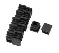sourcing map 12pc Bouchon Pied de Chasie Embout Capuchon Carré Jambe Tube Insert Patin Table Meuble Protection Plastique 16mmx16mm