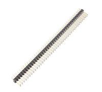 sourcing map 12Pcs 2.54mm Double Rangée 2x40 80Broche Mâle Droit Broche Bande en-tête 100mm