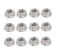 sourcing map 12PCS 5/16"-18 UNC 304 hex acier inox écrou embase dentelé glissière