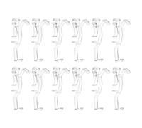 sourcing map 12pcs Clips de Valance Transparentes de 64mm, Support de Fixation de Valance de Store Horizontal en Bois ou en Imitation Bois, Style2
