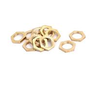 sourcing map 12pcs écrou hexagonal fin1/4BSP filetage femelle en laiton raccord de tuyau contre-écrou