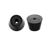 sourcing map 12pcs Embout Pied Chaise Bouchon Patinn Tampon Capuchon Protection Jambe Meuble Plancher en Caoutchouc Pare-chocs Noir D29x21xH20mm
