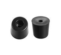 sourcing map 12pcs Embout Pied Chaise Bouchon Patinn Tampon Capuchon Protection Jambe Meuble Plancher en Caoutchouc Pare-chocs Noir D32x27xH30mm