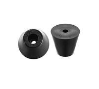 sourcing map 12pcs Embout Pied Chaise Bouchon Patinn Tampon Capuchon Protection Jambe Meuble Plancher en Caoutchouc Pare-chocs Noir D30x18xH26mm