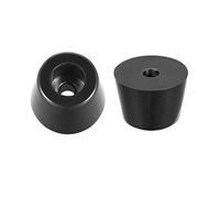 sourcing map 12pcs Embout Pied Chaise Bouchon Patinn Tampon Capuchon Protection Jambe Meuble Plancher en Caoutchouc Pare-chocs Noir D36x28xH25mm