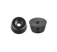 sourcing map 12pcs Embout Pied Chaise Bouchon Patinn Tampon Capuchon Protection Jambe Meuble Plancher en Caoutchouc Pare-chocs Noir D26x21xH13mm