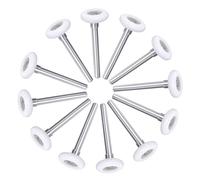sourcing map 12pcs Garage Porte Rouleaux, 2" Nylon Rouleau pour 2" Garage Piste, 4,25" Tige, 11 Billes Scellé Roulement, pour Commercial et Résidentiel Garage Portes, Blanc