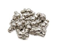 sourcing map 12pcs Graisseur M6x1 Coudé 45 degré Nickelé Raccord Graissage Nipple pour Scooter