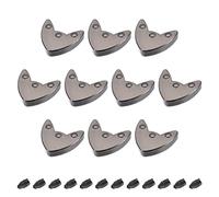 sourcing map 12pcs Métal Fermeture Glissière Bouchon avec Vis 0,75'' Noir