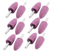 sourcing map 12pcs Tige Dia 6mm Tête cône polisseur céramique fixé Morceau