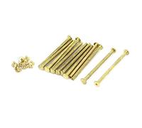 sourcing map 12pcs Vis Reliure 5x80mm Laitonné Rivet Reliure Vis Post | Pour Scrapbook Cuir
