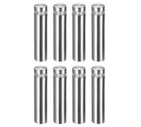 sourcing map (12x53mm Entretoise de Verre Vis Écartement Clou Publicitaire Montage Panneau Support Acrylique 8pcs