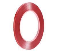 sourcing map 13/64 Pouce x 32.5ft Résistant Chaleur Acrylique Double Face Adhésif Ruban pour Écran Tactile Réparation 0.5mm Épaisseur Transparent avec Rouge Pellicule Protection