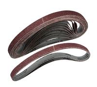 sourcing map 13mm x 465mm Bandes Abrasives 60 Grain Oxyde Aluminium 12Pcs
