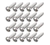 sourcing map 13mmx2,9mm tête cruciforme vis autotaraudeuse Argent 100pcs