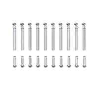 sourcing map 13x1.2mm INOX Acier Tube Friction Goupilles Montre Bracelet Pression Barres Goupille avec Rivet Se termine Bande Fermoir Boucle 10 Pcs