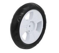 sourcing map 140mm diamètre roue simple poulie plastique poussette roulant blanc rouleau 6x22mm