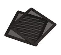 sourcing map 140mm Ordinateur Ventilateur Filtre Grilles PVC Maille Magnétique Antipoussière Boîte Couvercle pour Ordinateurs Noir Paquet de 2