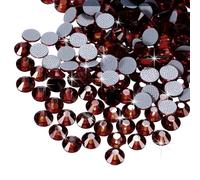 sourcing map 1440 pcs Strass Dos-plat Cristal Verre Gemmes pour Artisanat Vêtements DIY Décoration (SS20 4,8 mm, Profond Rouge)