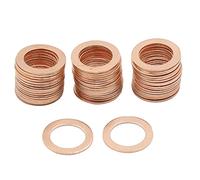 sourcing map 14mm Dia Interne écraser rondelle Plates cuivre Moteur Joint étanchéité 50pcs