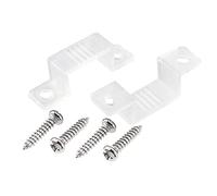 sourcing map 14mm x 7mm Support de montage de fixation de bande lumineuse à LED en plastique Transparent 50Pcs