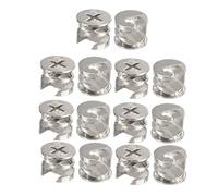 sourcing map 14Pcs Meubles Connecteur Came Serrure Raccords 14.4mm x 11.5mm pour Cabinet Tiroir Commode et Penderie Meubles Panneau Connexion