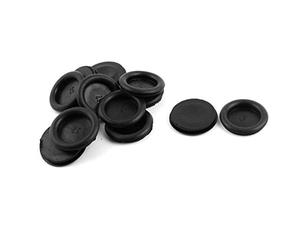 sourcing map 14pcs Passe Câble Caoutchouc Passe Fil Caoutchouc Oeillet 32mm Simple Face Noir Trou Obturateur fermé