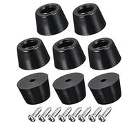 sourcing map 14x9mm LxH Rond Caoutchouc Pare-chocs Pied Inox Acier Vis 8pcs