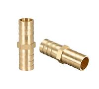 sourcing map 15/32" Raccord Cannelé Laiton Barbillon flexible connecteur droit Bateau Carburant 2Pcs