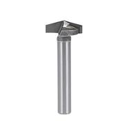 sourcing map 150 Degree V-Rainure Fraise Mèche 16mm Diamètre avec 6mm Tige Titane Acier Incisé V Fraise à Rainurer Gris