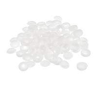 sourcing map 150pcs 4mm Charnière Vis Housse Capuchons Plastique Blanc