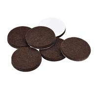 sourcing map 150Pcs Patins de Chaise Feutre Tampon Meuble 35mm 5mm Marron | Autoadhésif, Épais, Plancher Protecteurs