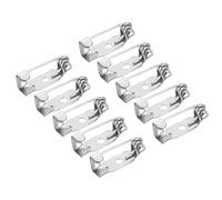 sourcing map 150pcs Trombone Sécurité Barre Épingles 15mm Trombone Broche Fermoirs Épingle Dos pour ID Badges Nom Cartes Étiquettes DIY Artisanat, Ton Argenté