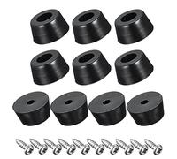 sourcing map 15mm L x 8mm H Rond Caoutchouc Pare-Chocs Pieds INOX Acier Vis et Rondelle pour Meubles Électronique Antidérapant 100 pièces