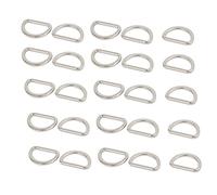 sourcing map 15mm Large interne Alliage Zinc télévision tapé anneau soudé 25pcs