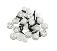 sourcing map 15pc 4mm Diamètre Trou Garniture Porte Auto Rivet Aile Clip retenue Boucle Gray