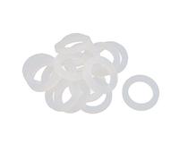 sourcing map 15pcs 16mmx24mmx3mm Silicone Joint torique Joint Tuyau Blanc Joint Tube Flexible