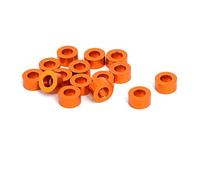 sourcing map 15Pcs 3mm épais alliage aluminium M3 Plat Orange rondelle Vis aile