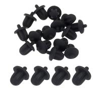 sourcing map 15Pcs 6.35mm Embout Jack Audio Capuchon De Protection pour Prise PC DVD Microphone, en Silicone, Noir