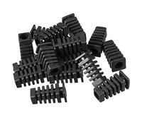 sourcing map 15pcs 7mm Dia Interne Manchon Cordon Protecteur Fil d'alimentation Sortie de Machine Gaine Passe-câble Passe-Fil carré PVC Flexible Noir