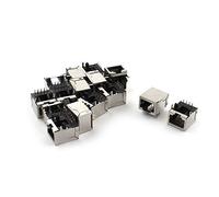 sourcing map 15Pcs à Montage sur Les épingles à Angle Droit 8P8C RJ45 Connecteurs Jacks pour données WAN LAN