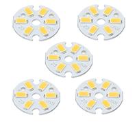 sourcing map 15Pcs COB LED luminaire Perle 3W 120lm Ampoule Chaud Blanc | pour Projecteur Projecteurss Remplacement, 3000-3200K, 23mm, 9-11VDC, Énergie Économie