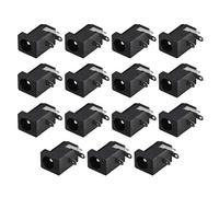 sourcing map 15pcs Connecteur de Prise d'alimentation Fiche Jack DC-005 5.5mmx2.1mm DC 3 Broche Femelle