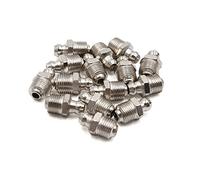 sourcing map 15pcs Graisseur Droit Nickelé 1/8" Raccord pour Moto | Pour Camion, Pour Voiture, Pour Usage Industriel, Bille À Ressort, Anti-Fuite, Filetage Profond, Embouchure Plate