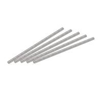 sourcing map 15Pcs M6 x 140mm Tige Filetée Entièrement 304 Inox Acier Droite Fil À La Main M6-1.0 Fil Pas
